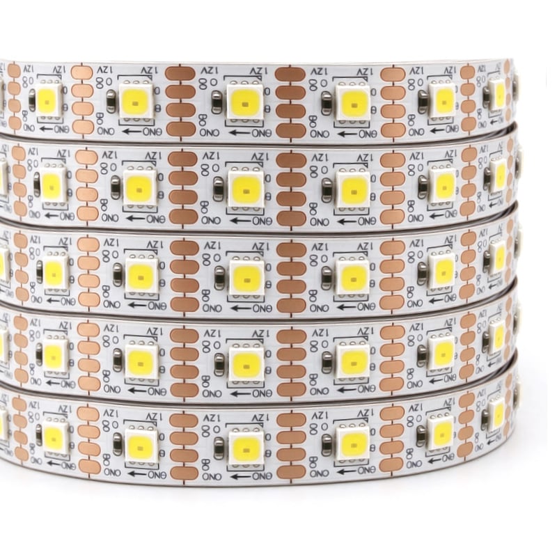12V WS2814 Compatible Dual-Data Individually Addressable 3535 LED Daylight Strip